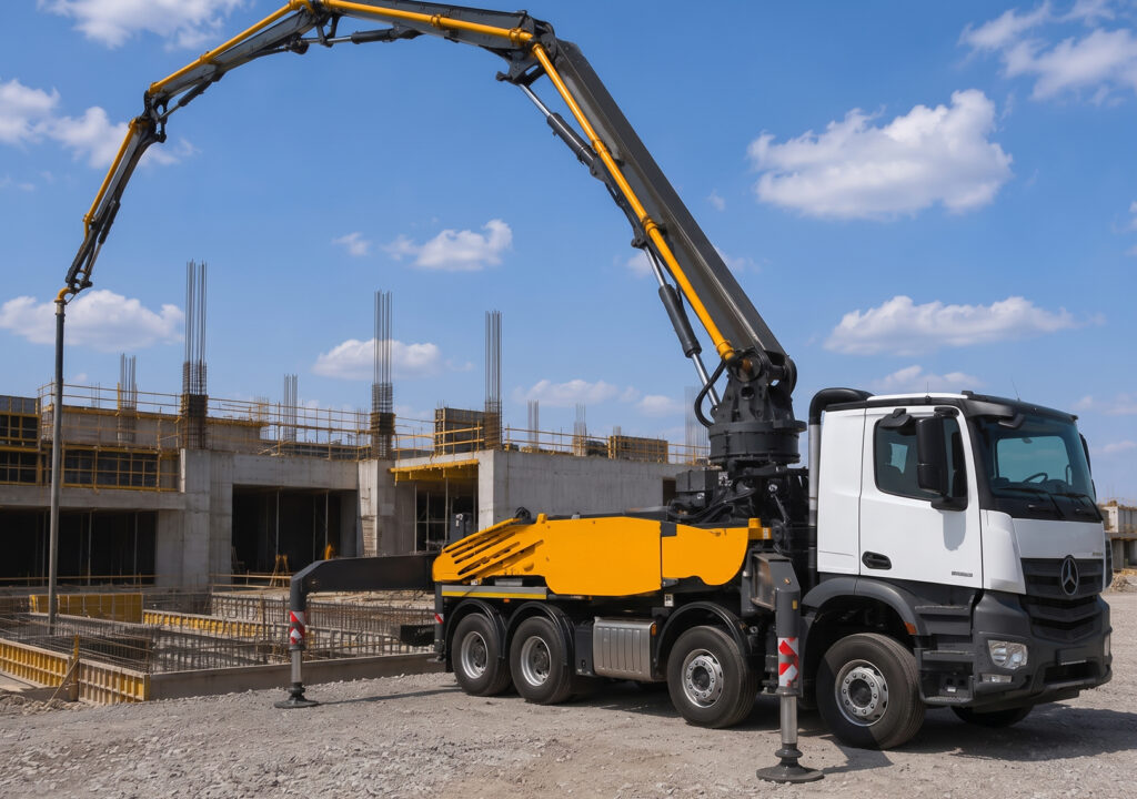 Стреловой бетононасос КАМАЗ АБН 75/37